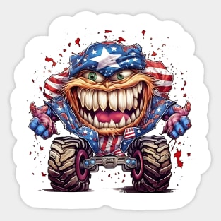 4th of July Monster Truck #1 Sticker